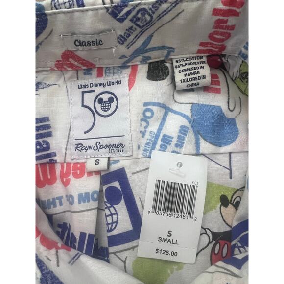 NWT Disney World 50th Anniversary Reyn Spooner 2021 Passholder Camp Shirt Sz S - Picture 4 of 5